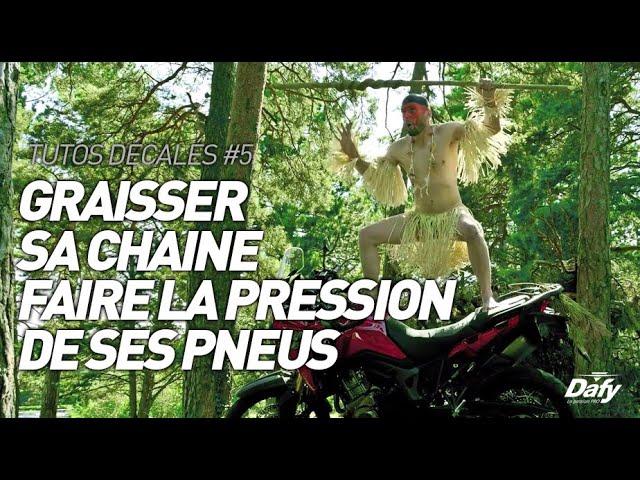 Graisser sa chaîne et faire la pression de ses pneus