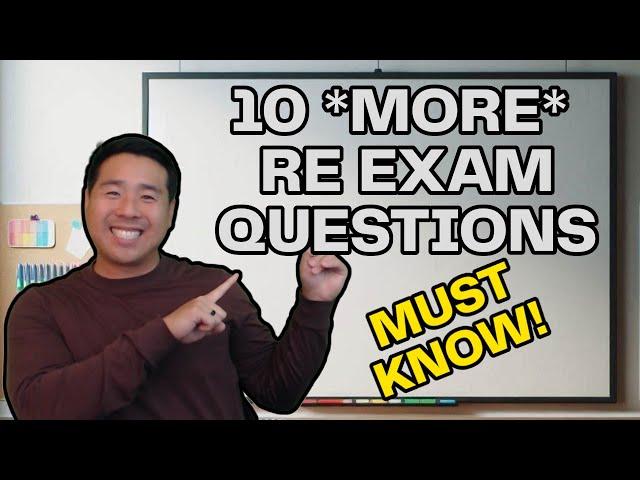 10 Must Know Real Estate Exam Questions for 2024