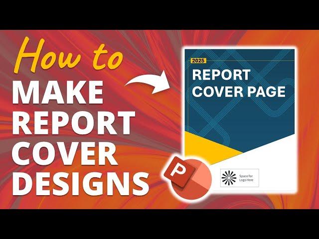 How to Make Custom Report Cover Page Designs in PowerPoint!  [PPT TIPS]