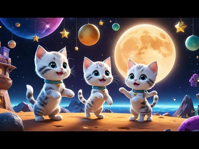 The Kittens on the Moon | Fun Nursery Rhyme for Kids | Sing-Along Space Adventure Song