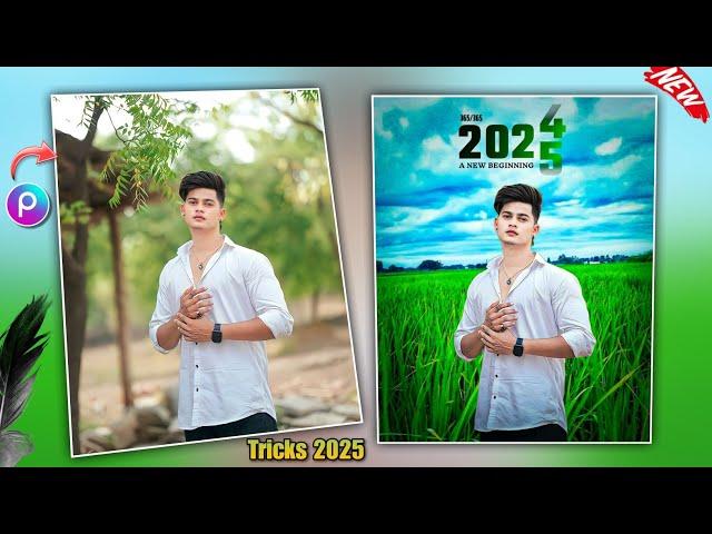 2025 happy new year photo editing kaise kare PicsArt photo editing// Best New year editing tutorial