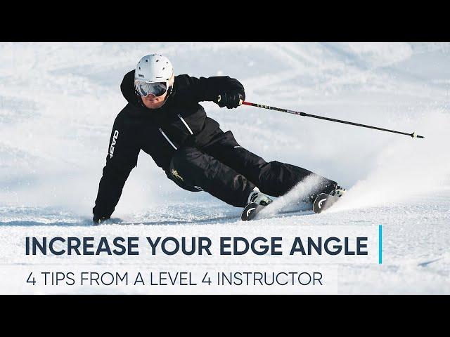 HOW TO INCREASE YOUR EDGE ANGLE | 4 Skiing Tips from a Pro