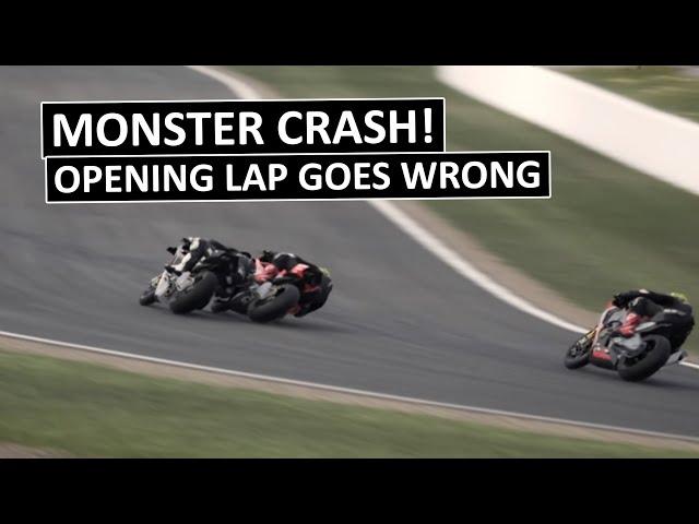 Horrifying Crash! Opening Lap Goes Wrong, WORLDSBK, MotoAmerica