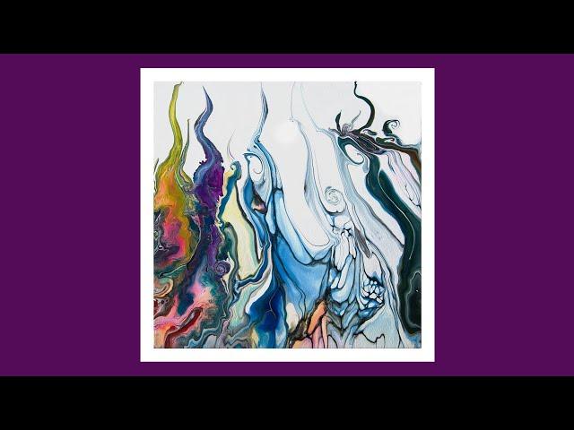 #9101 Learning to Weedy Bloom Contemporary Art Fluid Acrylics 1.17.2023intuitive art