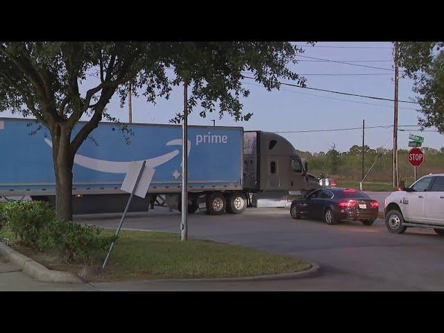 Residents frustrated after they say Amazon big rigs are clogging up their neighborhood streets