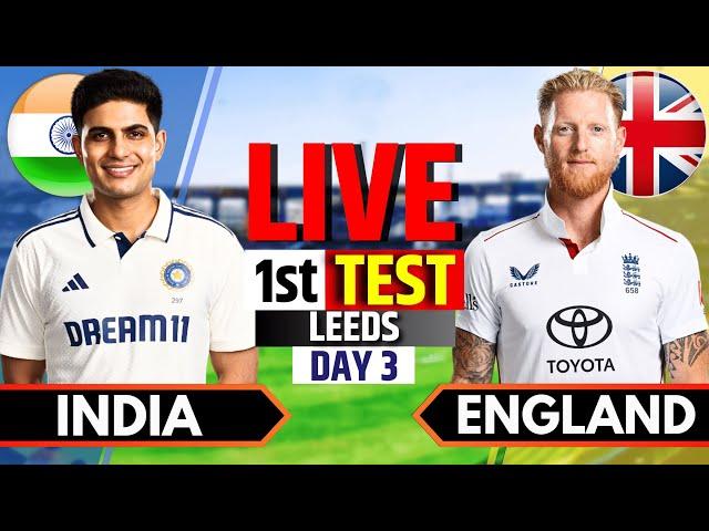India vs England, 1st Test, Day 3 | Live Cricket Match Today | IND vs ENG Live Match Today