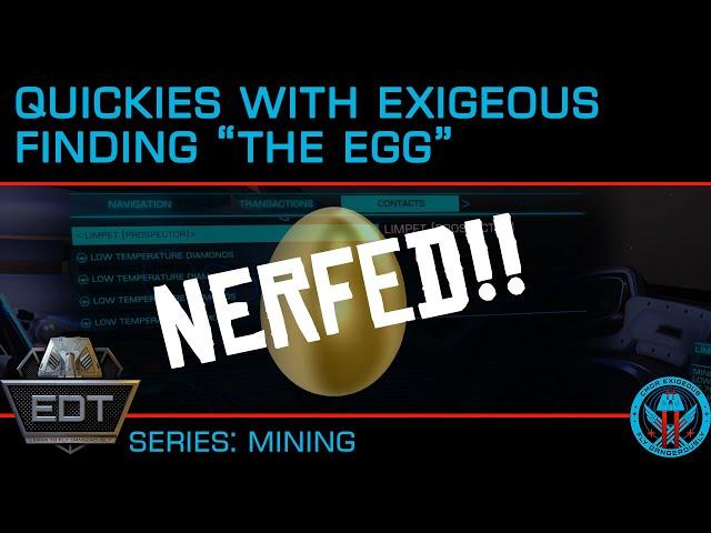 NERFED: Quickies with Exigeous: Finding The Egg (100M CR/10 Minutes! - PC ONLY)