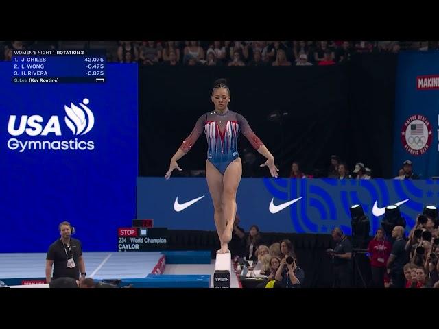 Suni Lee stays on balance beam | U.S. Olympic Gymnastics Trials