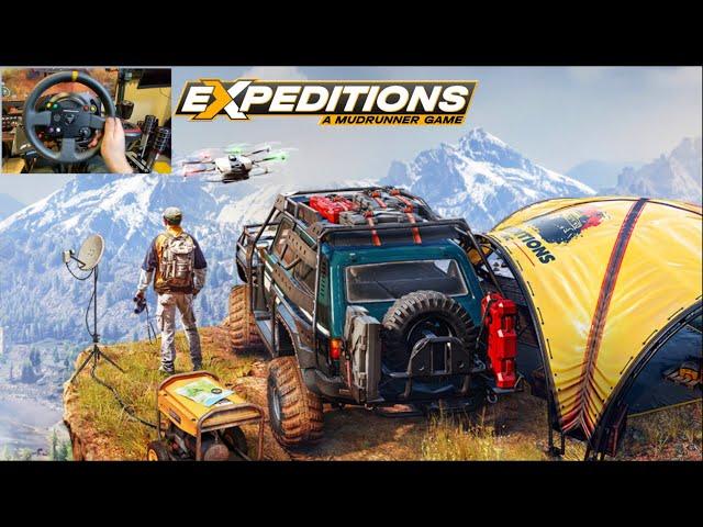 EXPEDITIONS a MudRunner Game PC Ep1 - First Wheel Expedition CLIMB THE MOUNTAIN!