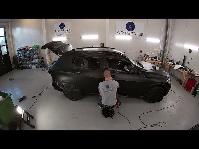 BMW X5 G05 Timelapse - Wrapped in Hexis Deep Black Satin