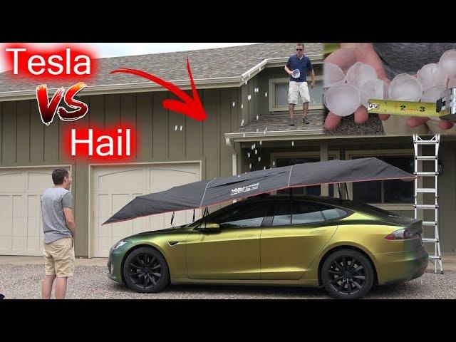 How To Protect Your Tesla From Hail; Lanmodo Car Tent Review.