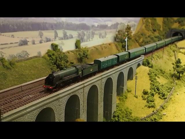 Kidston 00 model railway Hornby WC passes Hornby King Arthur