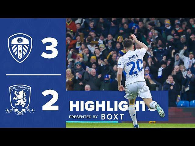 Highlights | Leeds United 3-2 Middlesbrough | Five goals and red card!