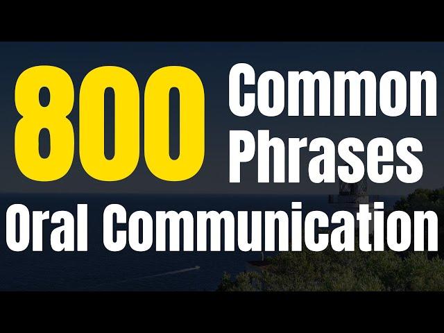 800 oral communication  | english common phrases | learn english | improve english