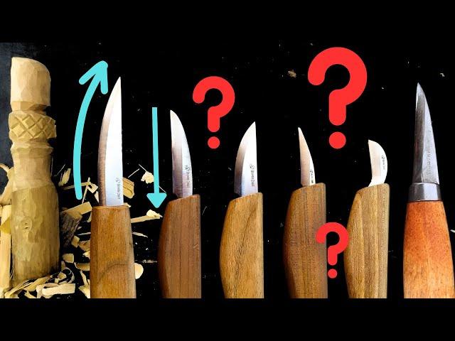 What are different wood carving knives for? The different types of  wood carving knives.