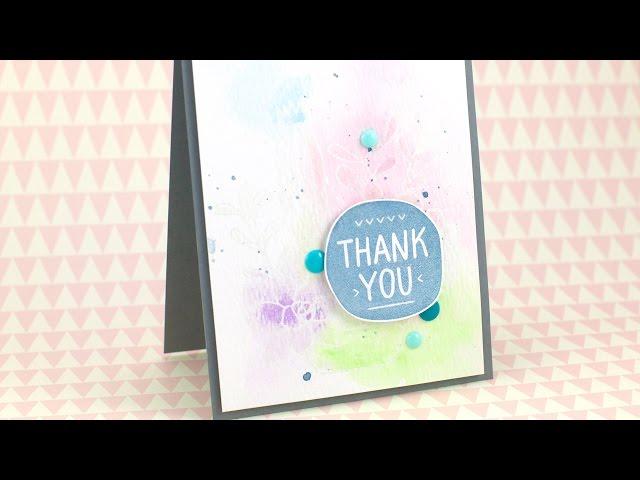 Soft Gelato Background with Heat Embossing - Nina Yang for Waffle Flower