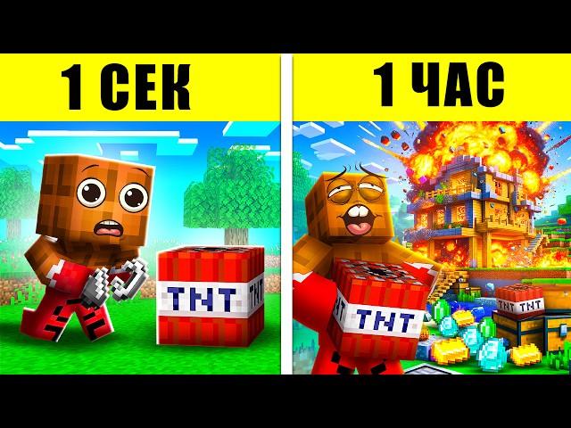  Я Становлюсь ГРИФЕРОМ Каждую СЕКУНДУ в Майнкрафт! Minecraft