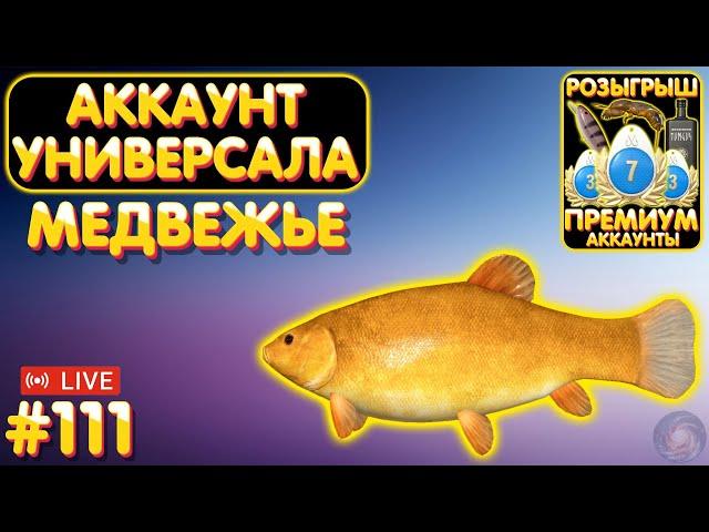 Медвежье  ПРЕМЫ и ЗОЛОТО в Телеге и на Trovo  Аккаунт универсала #111  Русская Рыбалка 4 #1142