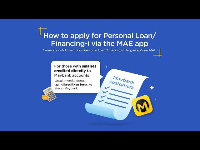 Personal Financing | How to apply via the MAE app for Maybank payroll customers