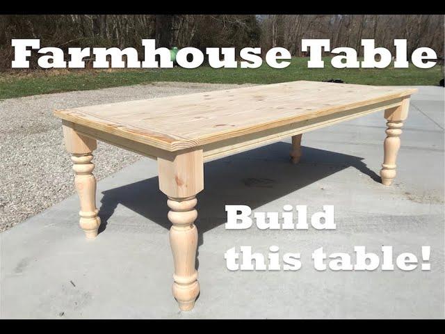 DIY Farmhouse Table (Tutorial Style with Free Dimensions Included in Description)