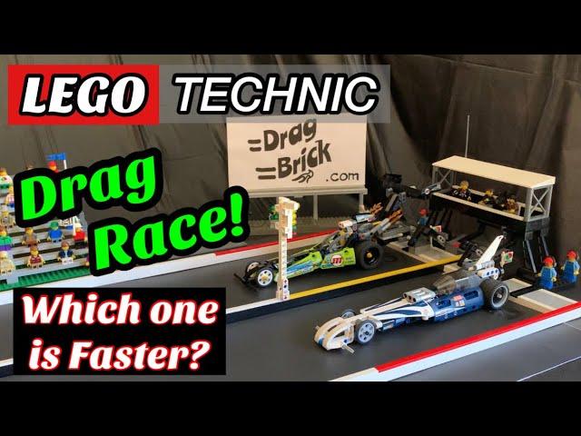 LEGO Technic Drag Race - Dragster Set 42103 vs. Record Breaker 42033 - Which one is Faster?