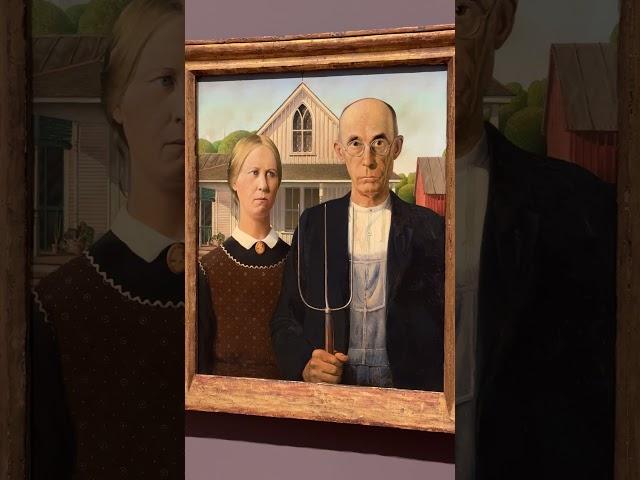 American Gothic, Grant Wood 1930 #art #modernart #artmuseum #americangothic