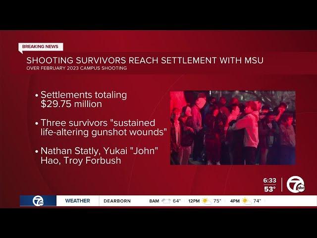 Three mass shooting victims reach $29.5 million settlement with Michigan State University