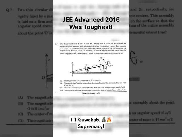 JEE ADVANCED 2016 was the Toughest?  Meanwhile IIT GUWAHATI Supremacy  #iit #jee #shorts