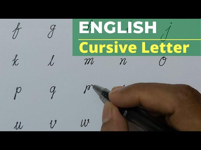 English Cursive Small Letter Writing ...