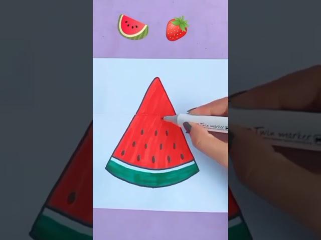 watermelon  or strawberry ?||Sharmin's Craft#shorts