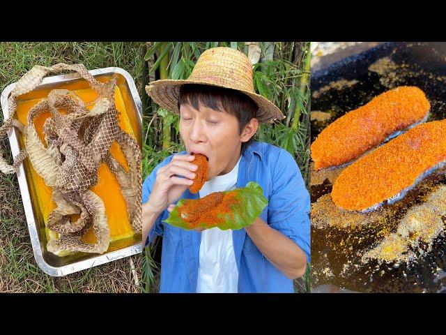 Do Chinese people eat everything?|Chinese Mountain Forest Life and Food #Moo TikTok#FYP