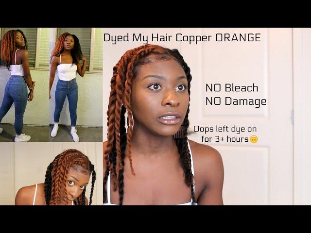 How I DYED My NATURAL HAIR Copper ORANGE || Type 4 Hair