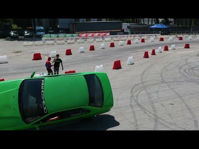 Stunt Car Show - Driving a BMW on (2) Two Wheels Video