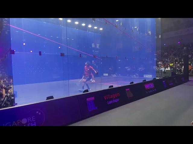 Marigold Singapore Squash Open 2022 snippet | Samuel Kang v Raphael Kandra