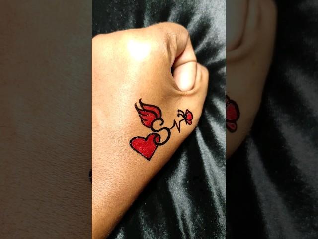 very simple cute S letter tattoo design #shorts #viral #trending