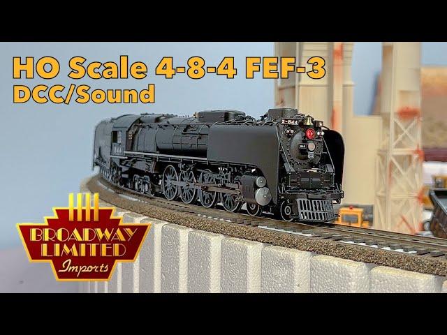 Broadway Limited HO Scale 4-8-4 FEF-3 Paragon 4 DCC Sound Review UP #844 with Mars Light