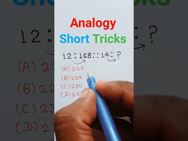 Analogy Reasoning Tricks | Number Analogy Reasoning Tricks | SSC GD Reasoning #shorts #ytshorts