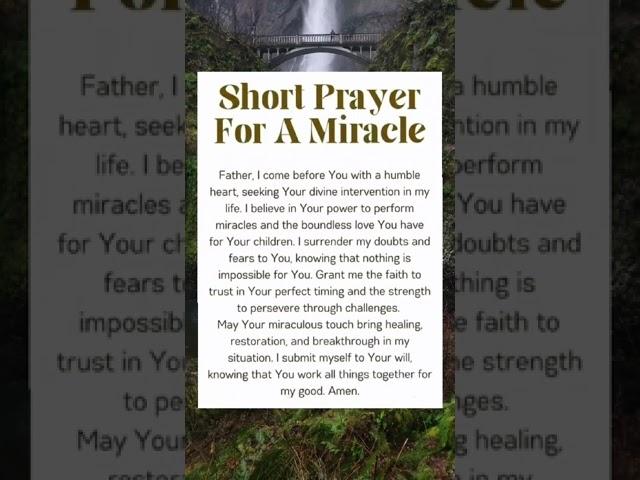 #prayerformiracle #prayerworks #praytogod #prayer #learn #learntopray