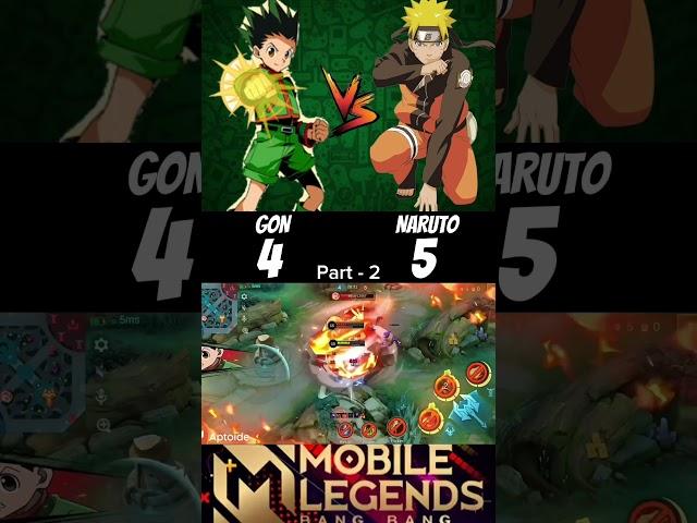 Gon (Dyrroth) vs Naruto (Lukas)  (1v1) Part - 2 who will win  #ingame #dyrroth #mlbb #shorts