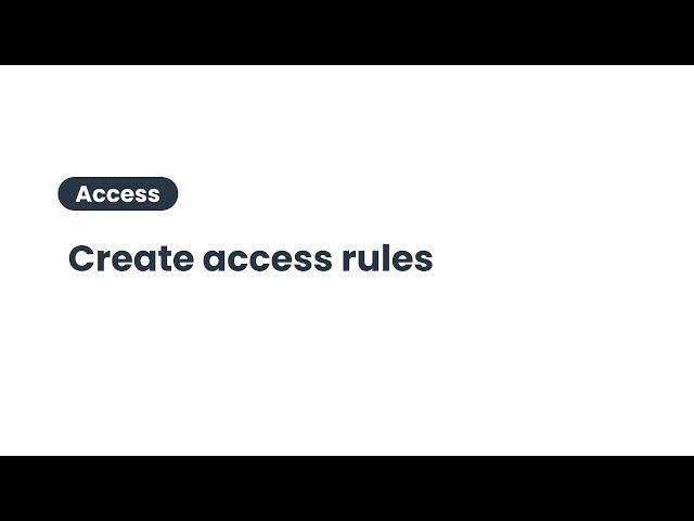 SafetyCulture (formerly iAuditor) | Create Access Rules