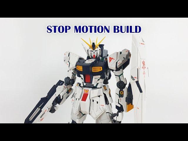 Most Popular Gundam in Japan? MG RX-93 Nu Gundam Ver. Ka | Stop Motion Build + Simple Detailing