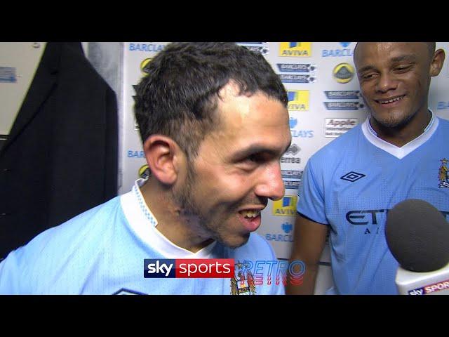 Carlos Tevez walks out of an interview & leaves Vincent Kompany all alone