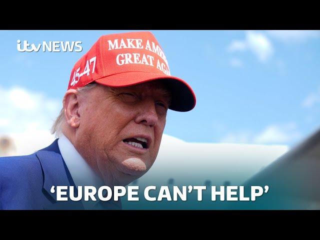 Trump: 'It's hard to ask Israel to stop' as he rebukes EU's talks with Tehran | ITV News