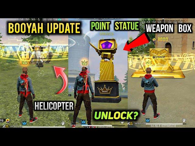 New Booyah Event - Booyah Weapon Box, Helicopter & Point Statue Unlock | Free Fire Booyah Points