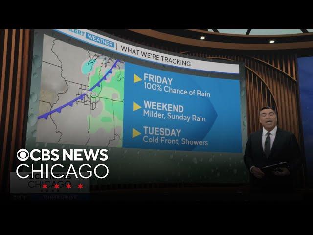 100% chance of rain in Chicago on Friday