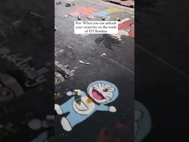 IIT Bombay Road paintings #iit#iitbombay#iitb#jee#mains#trending#shorts#viral#iitdelhi#iitjee#iitjam