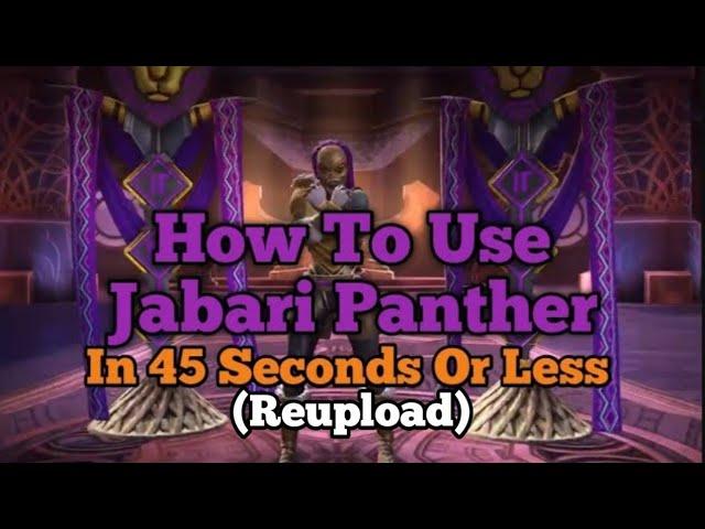 How To Use Jabari Panther MCoC (Re-upload) | Satisfying Bleeds