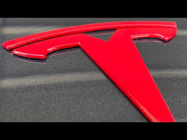 Tesla Model Y: Blackout Chrome Logo / Emblem with Plastidip or Hyperdip