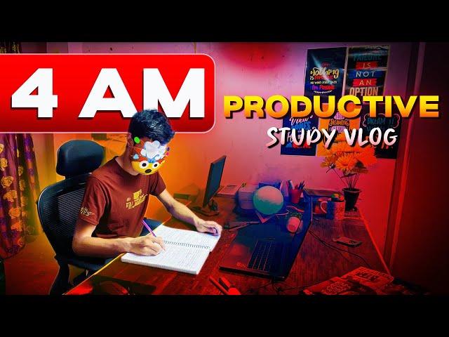 STUDIED TILL 4AM  : STUDY VLOG || Unlocking 4 AM PRODUCTIVITY