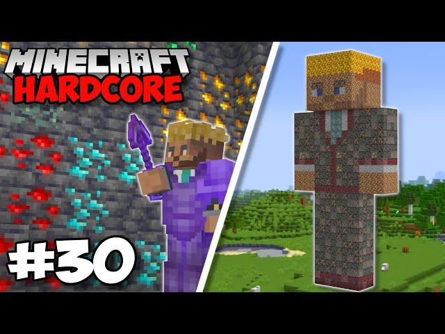 I Built A GIANT ORE STATUE Of ME in Minecraft 1.18 Hardcore (#30)